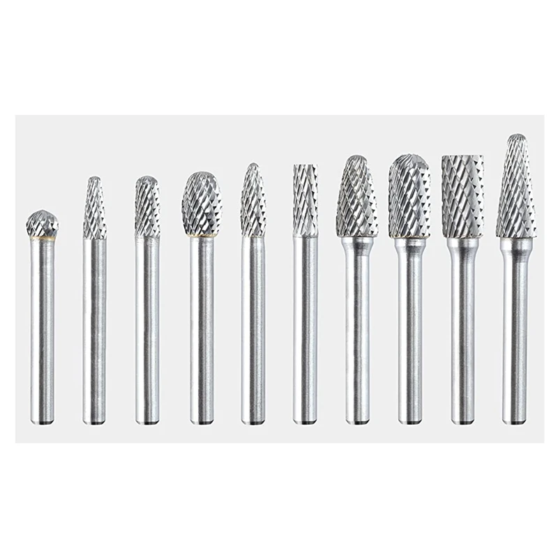 Rock Carbide Burr Set 1/4 Inch 10PC Die Grinder Bits File Rasp For Metal Wood Weld Concrete Stone Grinding Deburring
Rock Carbide Burr Set 1/4 Inch 10PC Die Grinder Bits File Rasp For Metal Wood Weld Concrete Stone Grinding Deburring