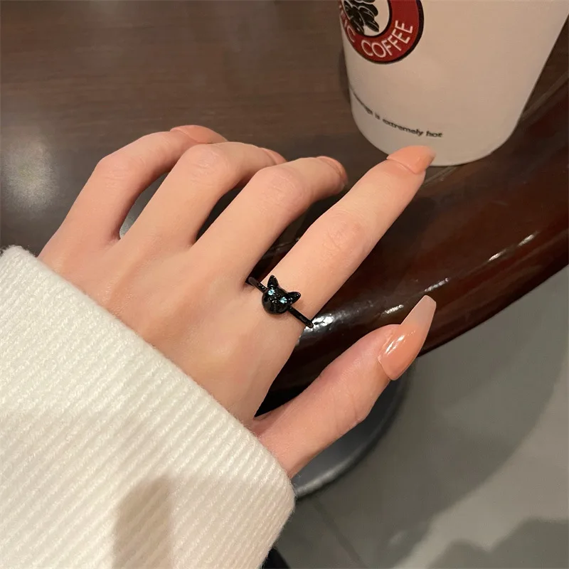 Black Cat Ring for Women Fashion INS Niche Design Fashion Personalized Index Banquet Accessories Rings Gift for Friend 2022 New
Black Cat Ring for Women Fashion INS Niche Design Fashion Personalized Index Banquet Accessories Rings Gift for Friend 2022 New