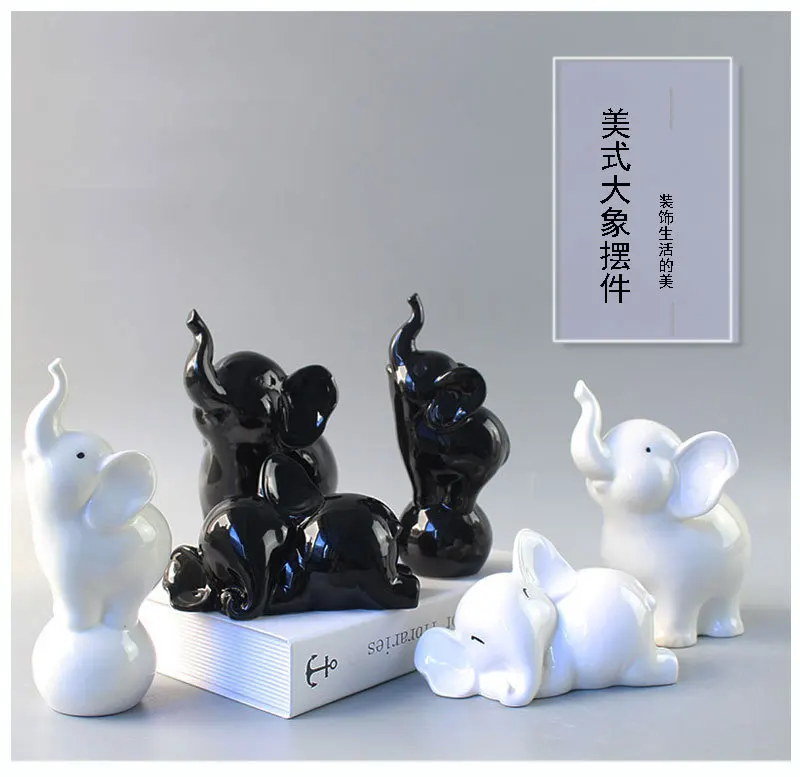 

Современные керамические поделки фигурки креативные животные Маленький слон миниатюрные фигурки настольные украшения домашний Декор подарок на день рождения