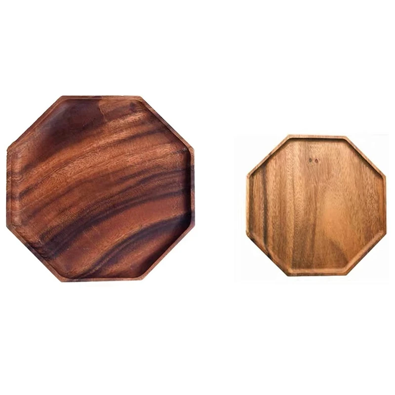 2 Pcs Octagon Walnut Wood Serving Tray Wood Platters & Dish Plates For Fruits, Cupcakes Wood Tray Decor For Kitchen
2 Pcs Octagon Walnut Wood Serving Tray Wood Platters & Dish Plates For Fruits, Cupcakes Wood Tray Decor For Kitchen