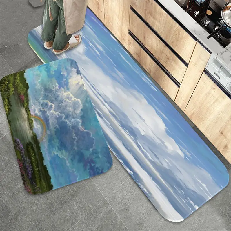 Sky Oil Painting Bath Mat Cheaper Anti-slip Modern Living Room Balcony Printed Welcome Rug
Sky Oil Painting Bath Mat Cheaper Anti-slip Modern Living Room Balcony Printed Welcome Rug
