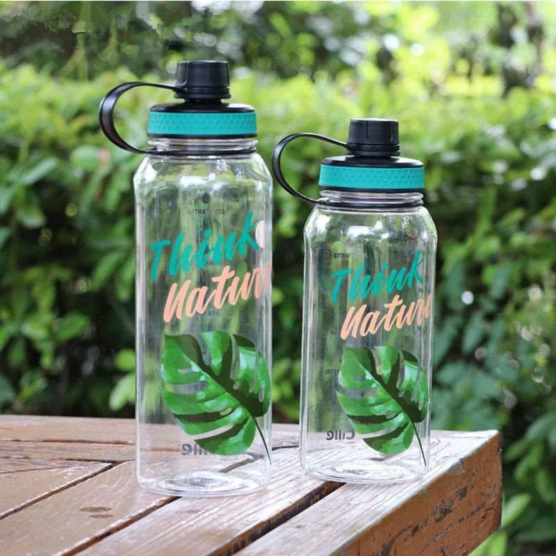

Water Bottle Portable Plastic Cup Ins Student Leakproof Bottles Simple Fashion Leak Proof Water Cup Transparent Sports Bottle