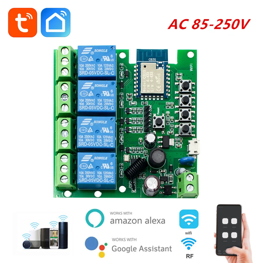 4CH RF Смарт-переключатель AC85-250V DC7-32V WIFI Tuya Пульт дистанционного управления 433 Переключатель света 10A Rele Реле Самоблокирующаяся блокировка
4CH RF Смарт-переключатель AC85-250V DC7-32V WIFI Tuya Пульт дистанционного управления 433 Переключатель света 10A Rele Реле Самоблокирующаяся блокировка