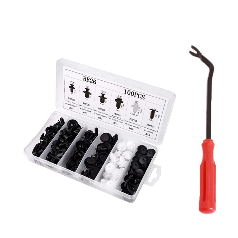 400Pcs Mixed Auto Fastener Car Bumper Clips Body Push Retainer Pin Door Trim Panel Retainer Universal Fastener Kit
400Pcs Mixed Auto Fastener Car Bumper Clips Body Push Retainer Pin Door Trim Panel Retainer Universal Fastener Kit