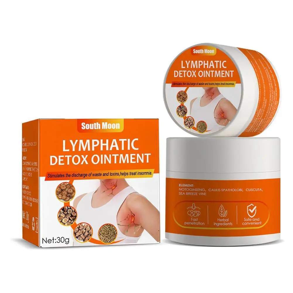 

30g Lymphatic Detox Cream Lymphatic Drainage Therapy Anti-Swelling Herbs Ointment Armpit Lymph Nodes Medicine Cream Health Care