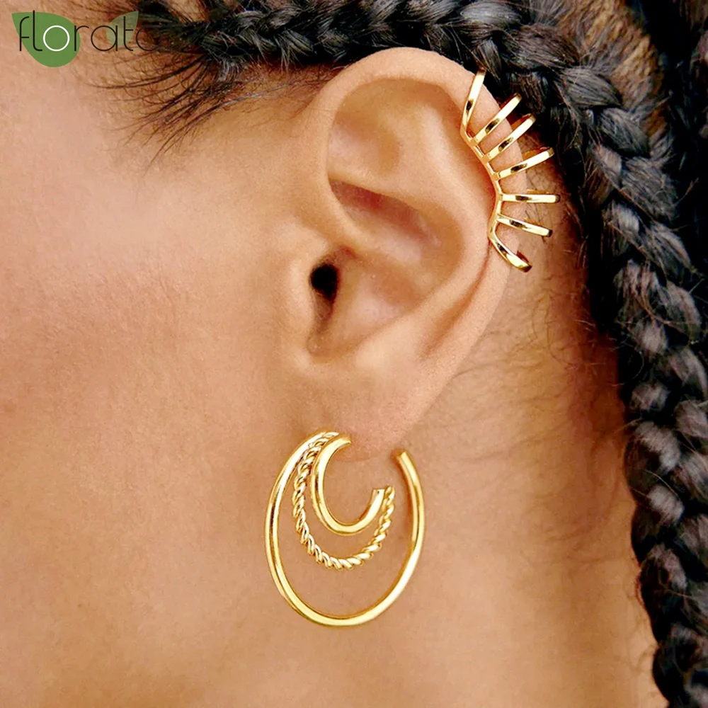 Fashion 18K Gold Color Clip on Earrings for Women Men Creative Simple C Ear Cuff Non-Piercing Ear Ear Clip Trend Jewelry 2023
Fashion 18K Gold Color Clip on Earrings for Women Men Creative Simple C Ear Cuff Non-Piercing Ear Ear Clip Trend Jewelry 2023