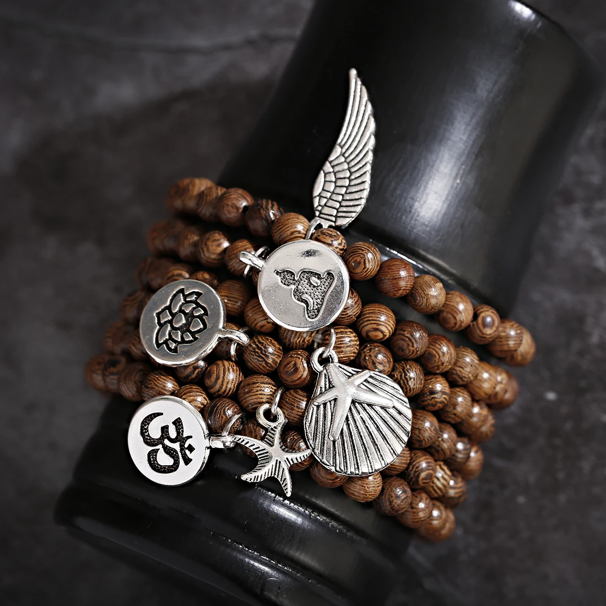 6pcs/Lot Natural Wood Beads Yoga Bracelet Men Elastic Buddhist Prayer Lotus Pendant Bracelets&Bangles Jewelry pulsera hombre
6pcs/Lot Natural Wood Beads Yoga Bracelet Men Elastic Buddhist Prayer Lotus Pendant Bracelets&Bangles Jewelry pulsera hombre