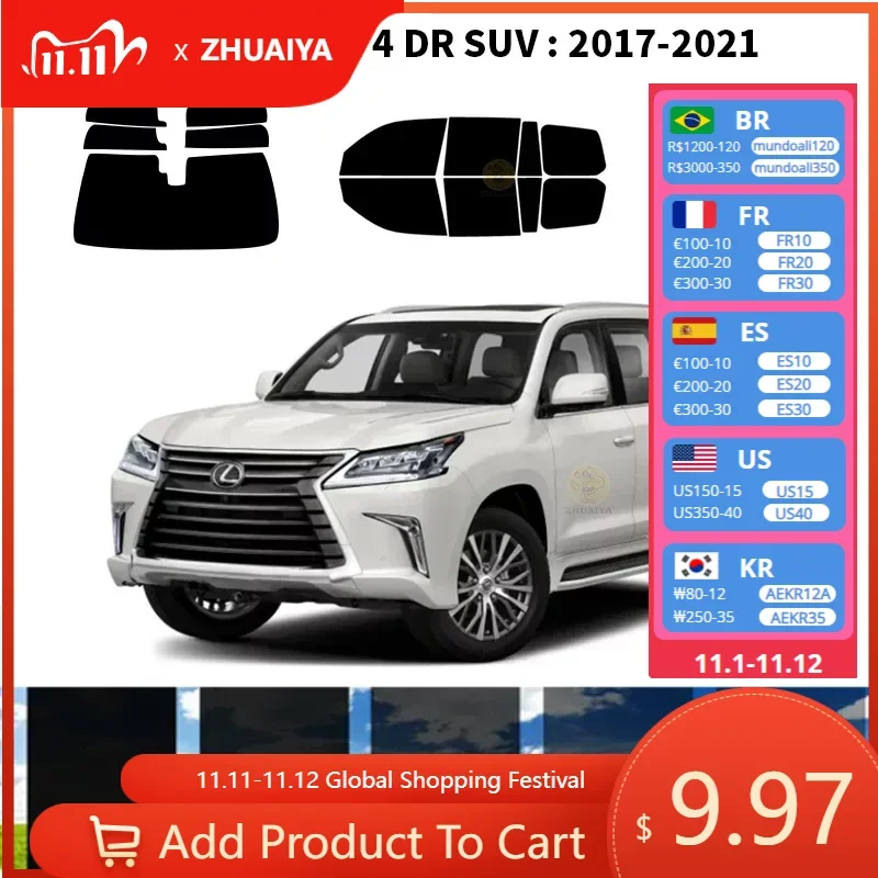 Нанокерамическая Автомобильная УФ-пленка Precut для окон, автомобильная оконная пленка для LEXUS LX 4 DR SUV 2017-2021
Нанокерамическая Автомобильная УФ-пленка Precut для окон, автомобильная оконная пленка для LEXUS LX 4 DR SUV 2017-2021