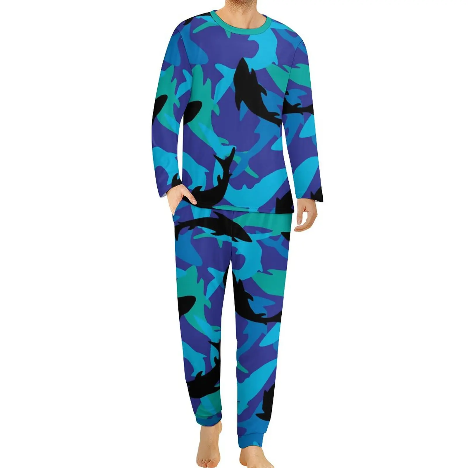 Shark Camouflage Pajamas Man Animal Print Warm Home Suit Daily Long Sleeve 2 Pieces Room Design Pajamas Set Large Size
Shark Camouflage Pajamas Man Animal Print Warm Home Suit Daily Long Sleeve 2 Pieces Room Design Pajamas Set Large Size