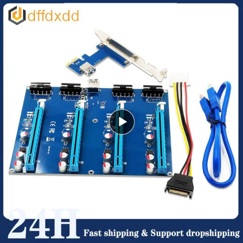 Lightweight 1 To 4 Port Pci Express Switch Portable Blue Pci-e X1 Toi-e X16 Riser Card Mini Plug And Play Pci-e Slot Metal
Lightweight 1 To 4 Port Pci Express Switch Portable Blue Pci-e X1 Toi-e X16 Riser Card Mini Plug And Play Pci-e Slot Metal