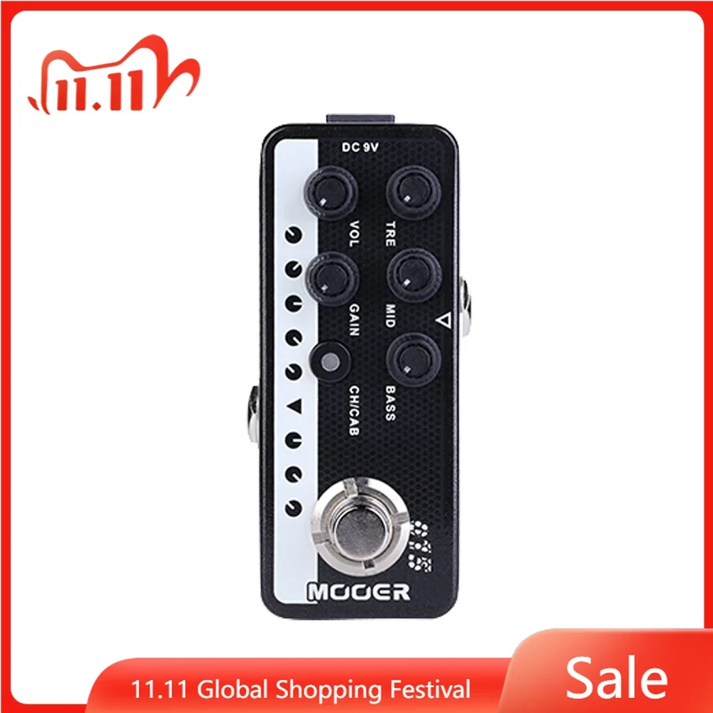 

MOOER 015 Brown Sound 90's Style Digital Preamp Preamplifier Guitar Effect Pedal Dual Channels 3-Band EQ MICRO PREAMP Series