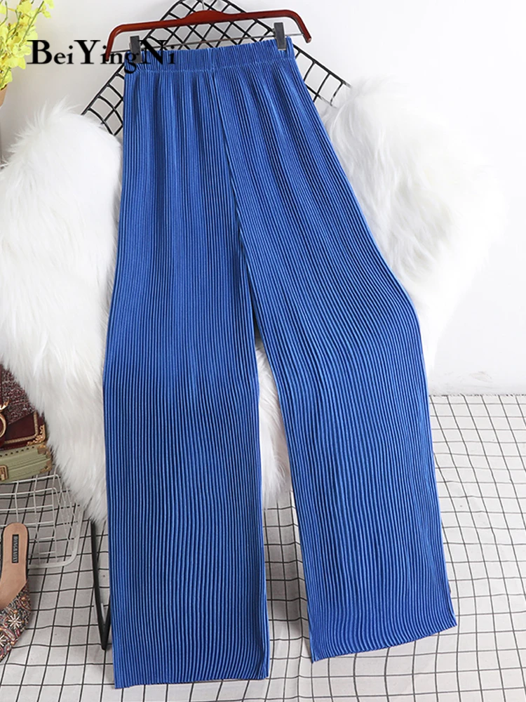 Beiyingni Summer Korean Fashion Wide Leg Pants Female Ice Silk Slim Street Vintage Long Pants Girls Simple Soft Roupas Femininas
Beiyingni Summer Korean Fashion Wide Leg Pants Female Ice Silk Slim Street Vintage Long Pants Girls Simple Soft Roupas Femininas