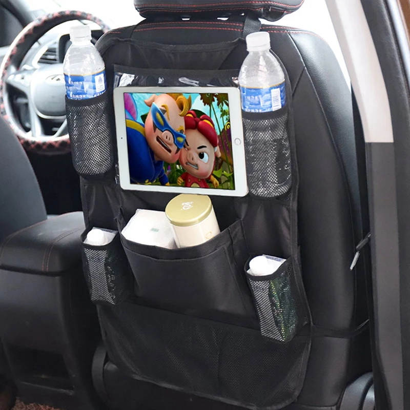 Car Travel Universal Seat Back Organizer with Touch Screen Tablet Holder Multi Storage Pockets Seat Protectors Cover for Kids
Car Travel Universal Seat Back Organizer with Touch Screen Tablet Holder Multi Storage Pockets Seat Protectors Cover for Kids