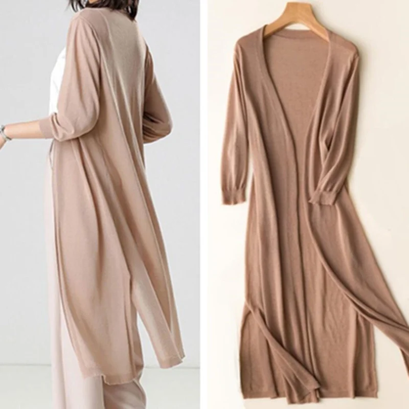 2022 Spring Summer Sun Protection Clothing Women Long Cardigan Female Knitted Sweater Women Coat Jacket Ladies Shawl Outerwear
2022 Spring Summer Sun Protection Clothing Women Long Cardigan Female Knitted Sweater Women Coat Jacket Ladies Shawl Outerwear