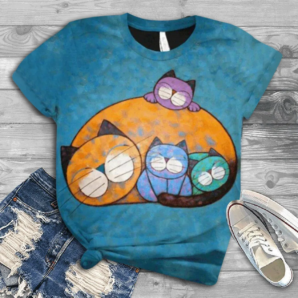 Women Shirt Loose 3D Short Women Tee Size Printed Tops O-Neck Blouse Sleeve Animal Womens Long Sleeve Graphic Tee Shirt
Women Shirt Loose 3D Short Women Tee Size Printed Tops O-Neck Blouse Sleeve Animal Womens Long Sleeve Graphic Tee Shirt