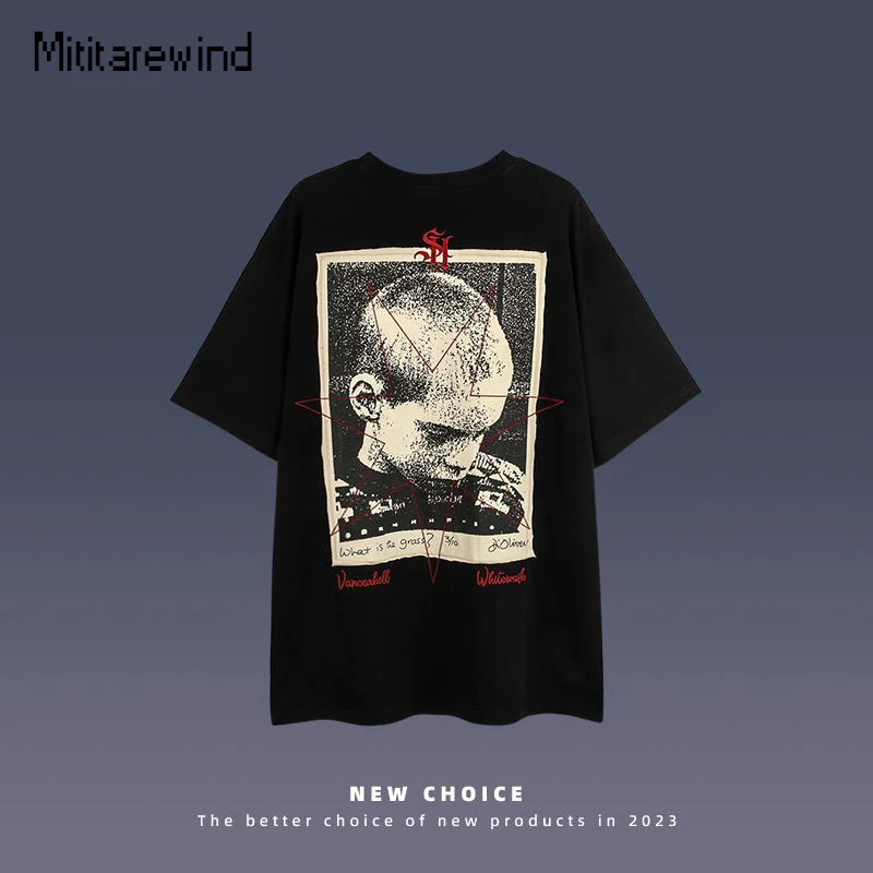 High Street Graphic T Shirts Letter Portrait Printed Hip Hop Streetwear Men Summer Casual Half Sleeve Pure Cotton Couple Top Tee
High Street Graphic T Shirts Letter Portrait Printed Hip Hop Streetwear Men Summer Casual Half Sleeve Pure Cotton Couple Top Tee