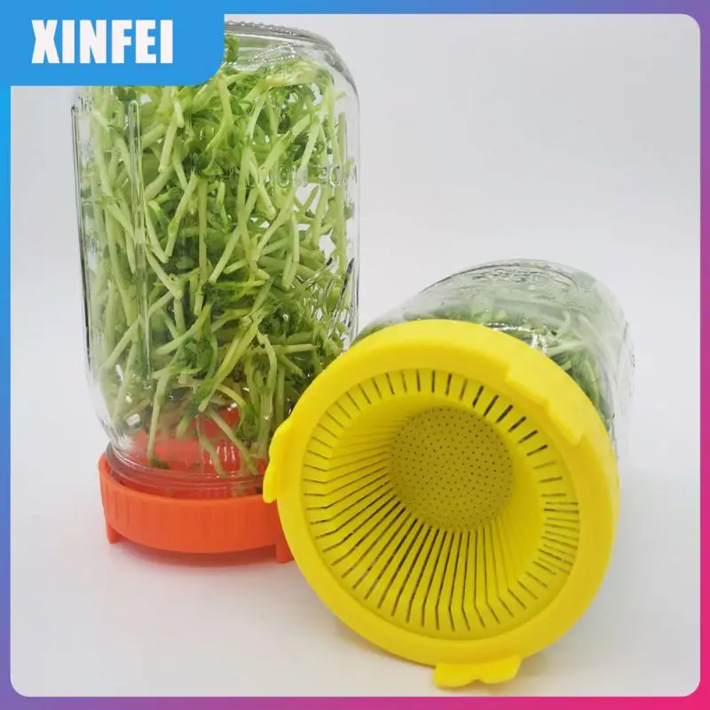 

Food Grade Sprouting Lid Plant Seed Crop Seed Germination Cover 9.2x9.2x2.5cm Split Cover Gardening Tools Wide Mouth Mesh Pp
