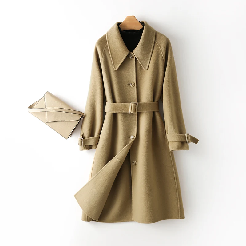 2022 Women's Autumn Winter New Long Woolen Overcoats Female Double-faced Cashmere Coats Ladies Long Sleeve Warm Jackets T434
2022 Women's Autumn Winter New Long Woolen Overcoats Female Double-faced Cashmere Coats Ladies Long Sleeve Warm Jackets T434