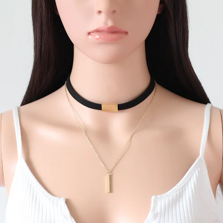 New Black Velvet Choker Necklace Strip Rope Chain Bar Square Tube Strip 4 Style Chocker Women Necklace 2022
New Black Velvet Choker Necklace Strip Rope Chain Bar Square Tube Strip 4 Style Chocker Women Necklace 2022