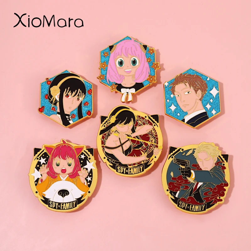 

SPY×FAMILY Cartoon Animation Enamel Pin Twilight Anya Forger Yor Forger Brooches Lapel Badges For Collar Jewelry Gift For Fans