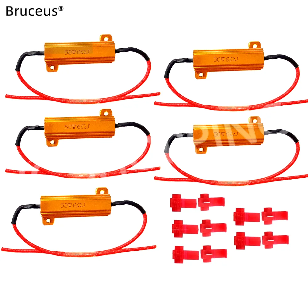 50W Aluminium Case Power Resistor Automotive LED Tail Light Resistor 12V 6R Steering Decoder Resistor for Car Turn Signal lamp
50W Aluminium Case Power Resistor Automotive LED Tail Light Resistor 12V 6R Steering Decoder Resistor for Car Turn Signal lamp