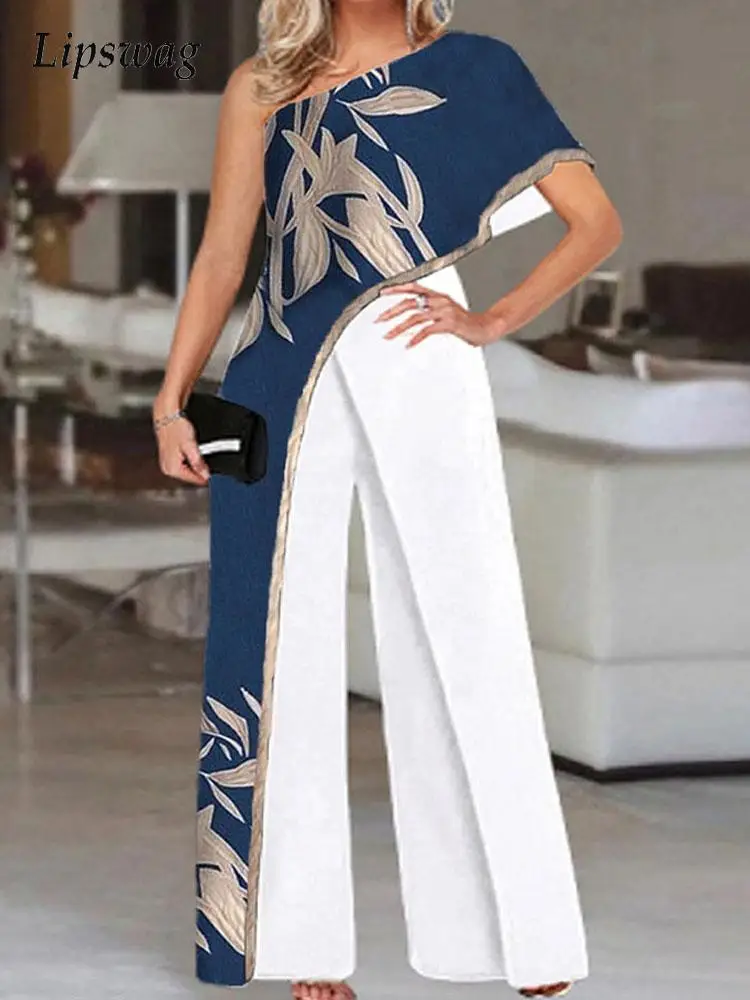 Elegant Women Off Shoulder Jumpsuits Vintage Printed Patchwork Loose Wide Leg Pants Playsuit Office Ladies Summer Fashion Romper
Elegant Women Off Shoulder Jumpsuits Vintage Printed Patchwork Loose Wide Leg Pants Playsuit Office Ladies Summer Fashion Romper