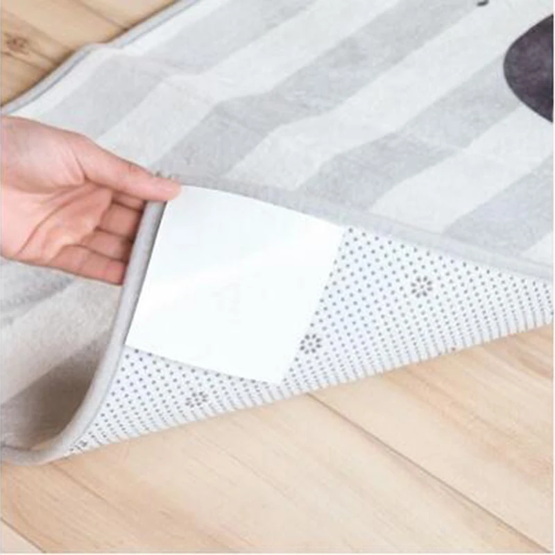 

4Pcs Non-Slip Stickers Self Adhesive Hook Loop Fastener Tape Locking Dots Bed Sheet Sofa Fix Clip Floor Rug Carpet Mat Gripper