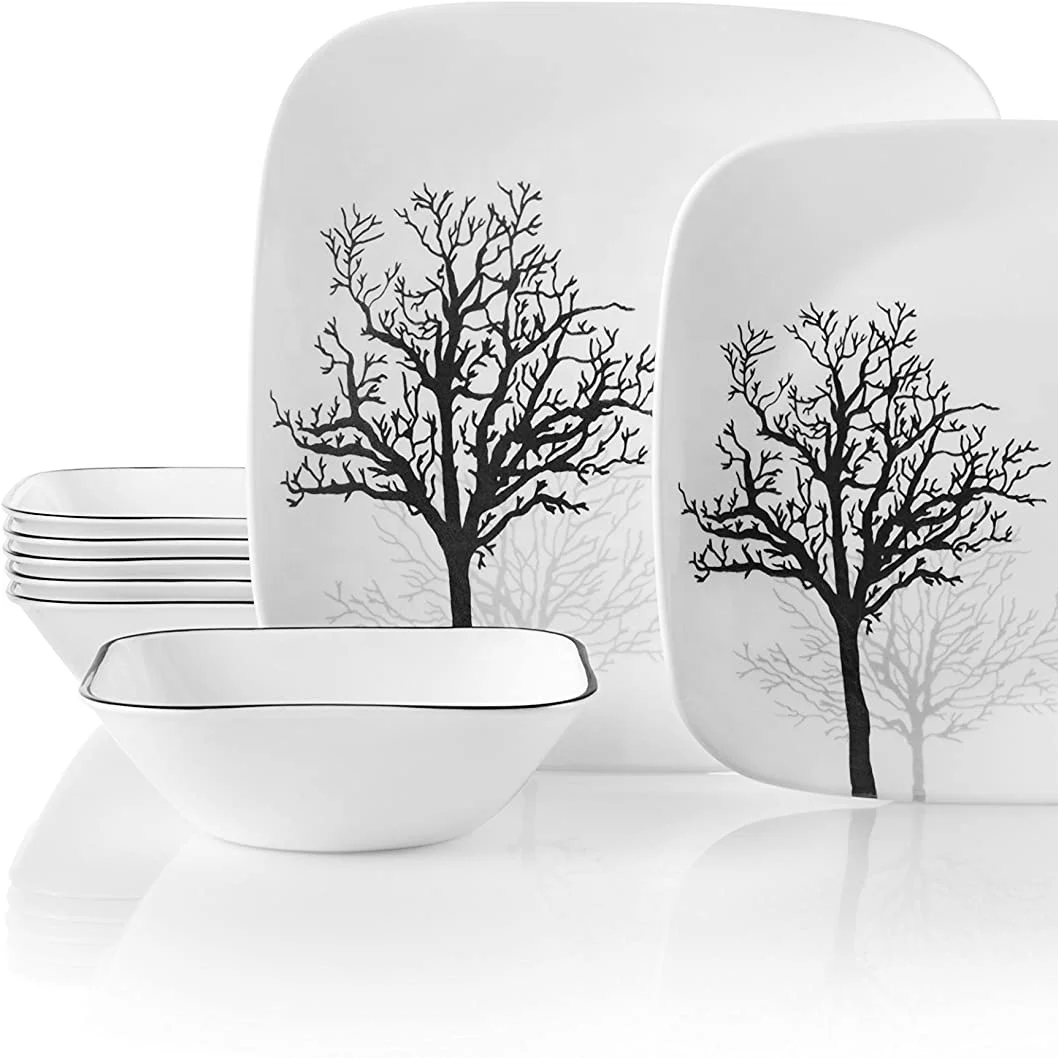 18 Pieces Melamine Dinner Plate Bowl Set Luxury Design Square Shape Wholesale Bowl Plastic Tableware Sets Service for 6
18 Pieces Melamine Dinner Plate Bowl Set Luxury Design Square Shape Wholesale Bowl Plastic Tableware Sets Service for 6