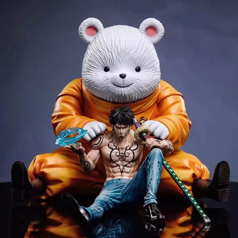 Фигурки One Piece Law Bepo Anime фигурки Trafalgar D. Экшн-фигурка водного права сидя модели