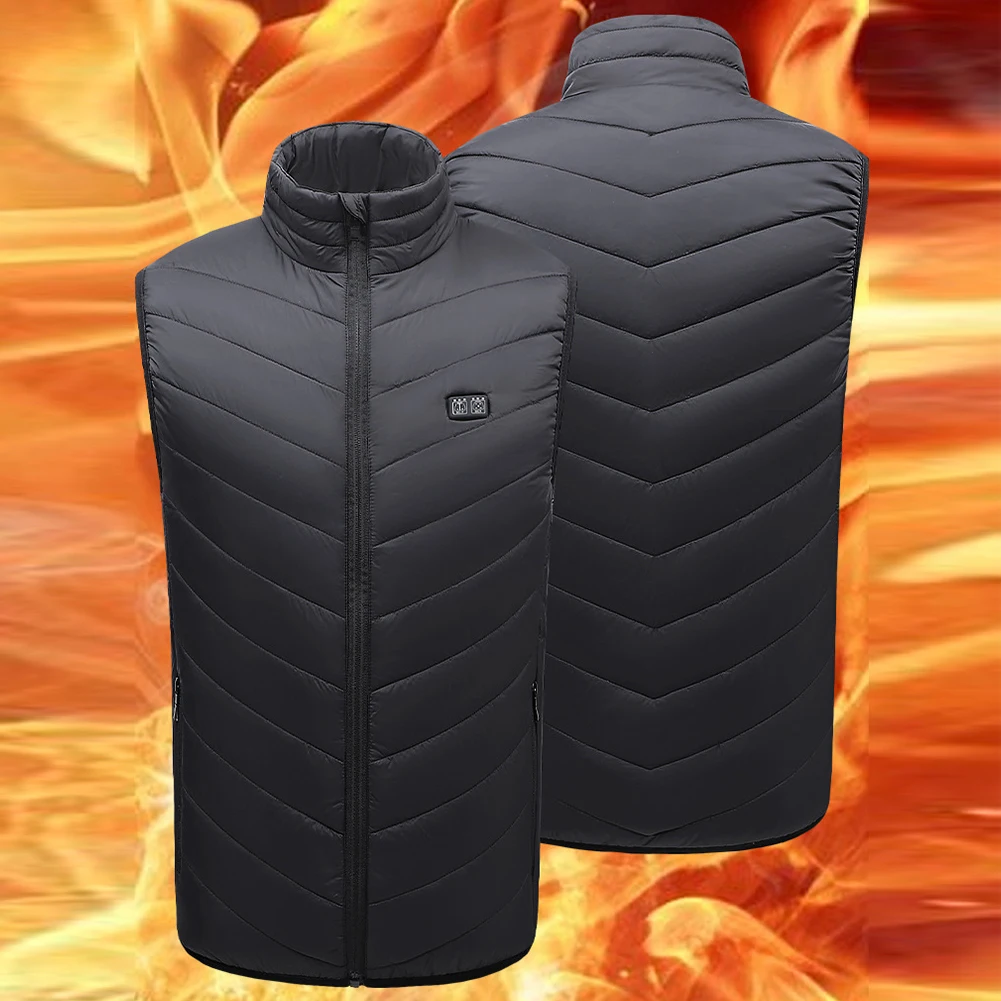 

Unisex Rechargable Heated Jacket Waterproof Winter Thermal Clothing 9 Areas 3 Heating Levels for Skiing Cycling Hunting