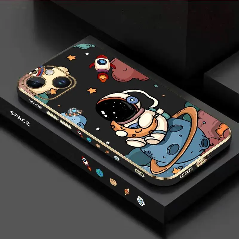 Moon Astronauts Luxury Plating Phone Case For iPhone 14 13 12 11 Plus Pro Max Mini X XR XS SE2020 8 7 6 6S Plus Cover 
Moon Astronauts Luxury Plating Phone Case For iPhone 14 13 12 11 Plus Pro Max Mini X XR XS SE2020 8 7 6 6S Plus Cover