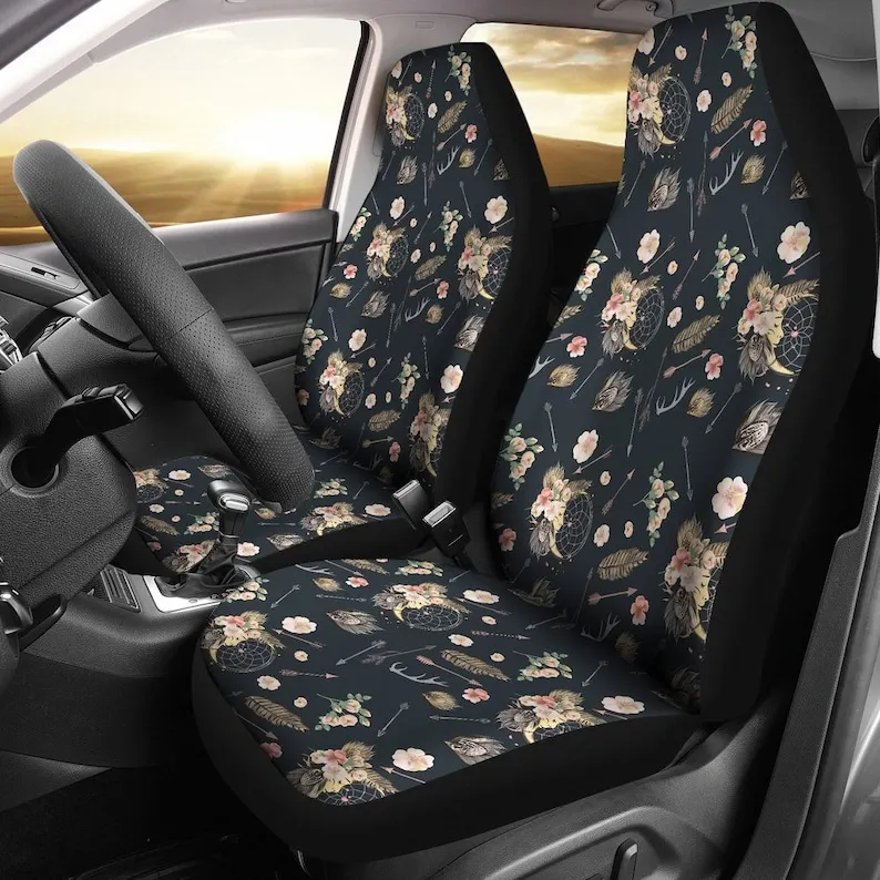 Boho Symbols Pattern Car Seat Covers Set SUV Universal Fit Front Bucket Seats Bohemian Style
Boho Symbols Pattern Car Seat Covers Set SUV Universal Fit Front Bucket Seats Bohemian Style