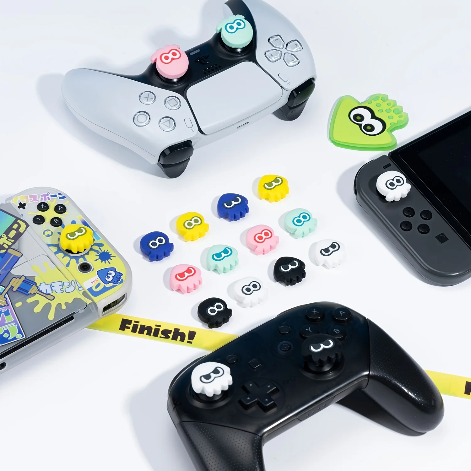 4PCS Cute Splatoon Game Theme Thumb Grip Caps Thumbsticks Cover Set Compatible With Switch Pro Controller And PS4 PS5 Controller
4PCS Cute Splatoon Game Theme Thumb Grip Caps Thumbsticks Cover Set Compatible With Switch Pro Controller And PS4 PS5 Controller