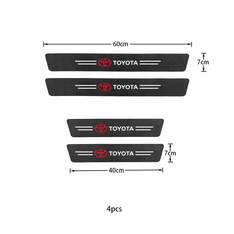 Автомобильный логотип, защитные наклейки на порог из углеродного волокна для Toyota Yaris Corolla Auris Rav4 LandCruiser Vios LEVIN Camry Prado
Автомобильный логотип, защитные наклейки на порог из углеродного волокна для Toyota Yaris Corolla Auris Rav4 LandCruiser Vios LEVIN Camry Prado