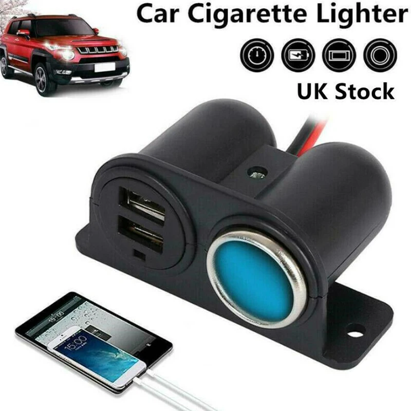 

Car Cigarette Lighter 12V / 24V 3.1A 3100ma Charger Socket Splitter Distributor Charger Power Adapter Dual USB Port