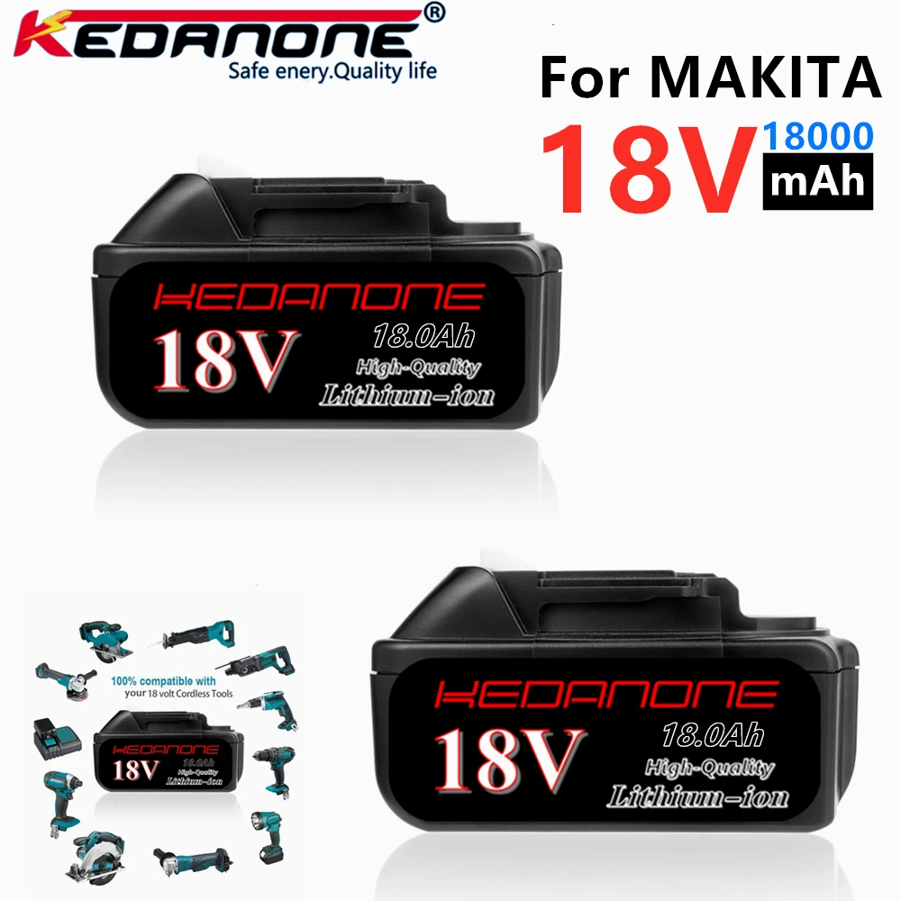 New 18V18Ah Battery 18000mah Li-Ion Battery Replacement Power Battery for MAKITA BL1880 BL1860 BL1830battery+MAKITA Charger
New 18V18Ah Battery 18000mah Li-Ion Battery Replacement Power Battery for MAKITA BL1880 BL1860 BL1830battery+MAKITA Charger