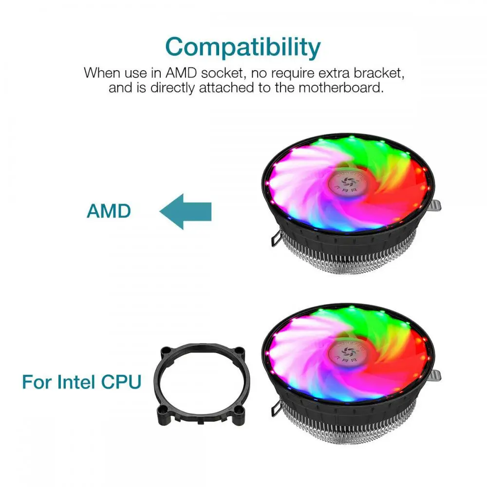 Colorful Cooling Fan 5 Color Led 120mm Air Cooling Rgb Light 20db Mute Slicent Radiator Cooler For Amd Intel Cpu Fan 12v 50000h
Colorful Cooling Fan 5 Color Led 120mm Air Cooling Rgb Light 20db Mute Slicent Radiator Cooler For Amd Intel Cpu Fan 12v 50000h