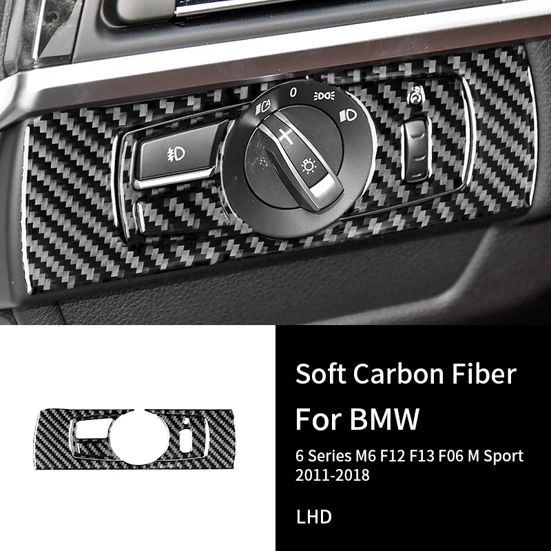 For BMW 6 Series M6 F12 F13 F06 2011-2018 Real Carbon Fiber Interiors Headlight Switch Panel Cover Trim Car Interior Accessories
For BMW 6 Series M6 F12 F13 F06 2011-2018 Real Carbon Fiber Interiors Headlight Switch Panel Cover Trim Car Interior Accessories