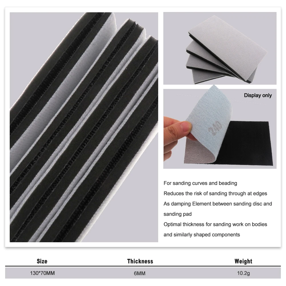70*130mm Hook And Loop Rectangle Soft Sponge Interface Polishing Pad Backing Pads For Sander Abrasive Power Tool Accessories
70*130mm Hook And Loop Rectangle Soft Sponge Interface Polishing Pad Backing Pads For Sander Abrasive Power Tool Accessories