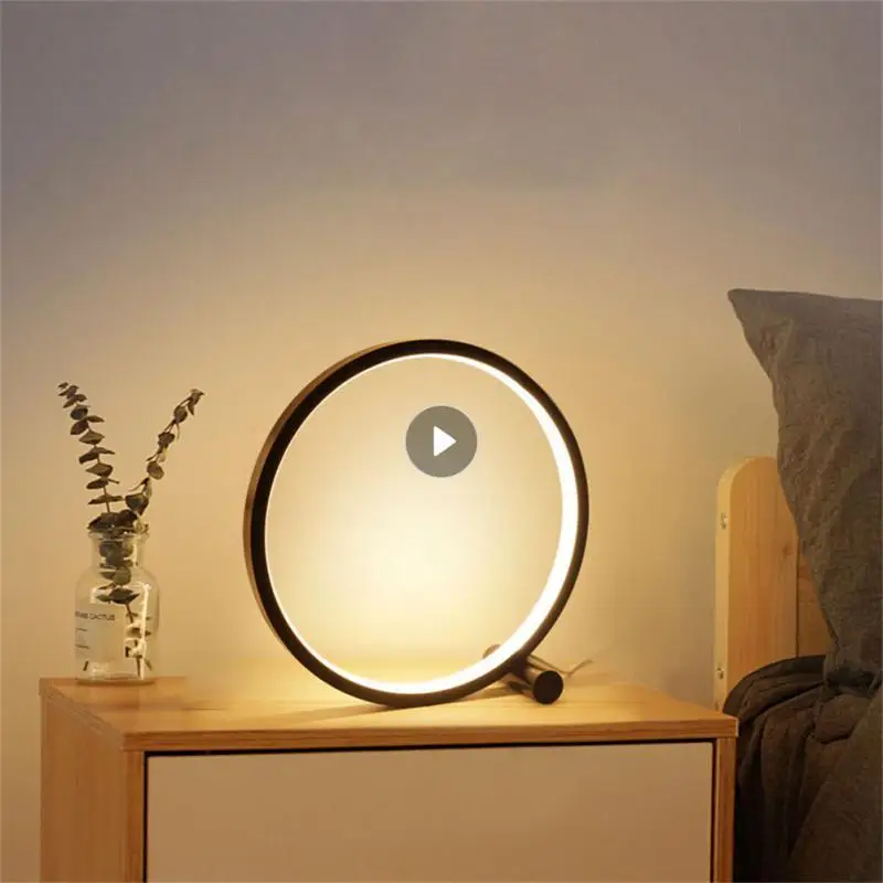 Светодиодная настольная лампа 25 см, круговые настольные лампы для спальни, гостиной, черная/белая приглушаемая прикроватная лампа, Круглый ... 
Светодиодная настольная лампа 25 см, круговые настольные лампы для спальни, гостиной, черная/белая приглушаемая прикроватная лампа, Круглый ...