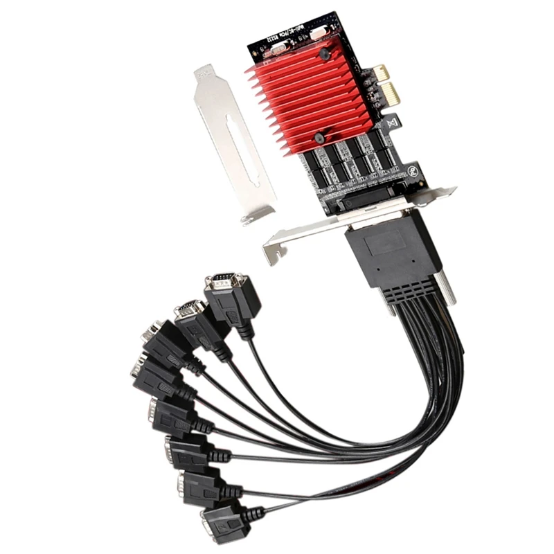 Hot 3X PCIE To 8-Port RS232 Expansion Card PCI-E 8-Port DB9 Serial Card 8-Chipset PCI-Express Control Card
Hot 3X PCIE To 8-Port RS232 Expansion Card PCI-E 8-Port DB9 Serial Card 8-Chipset PCI-Express Control Card