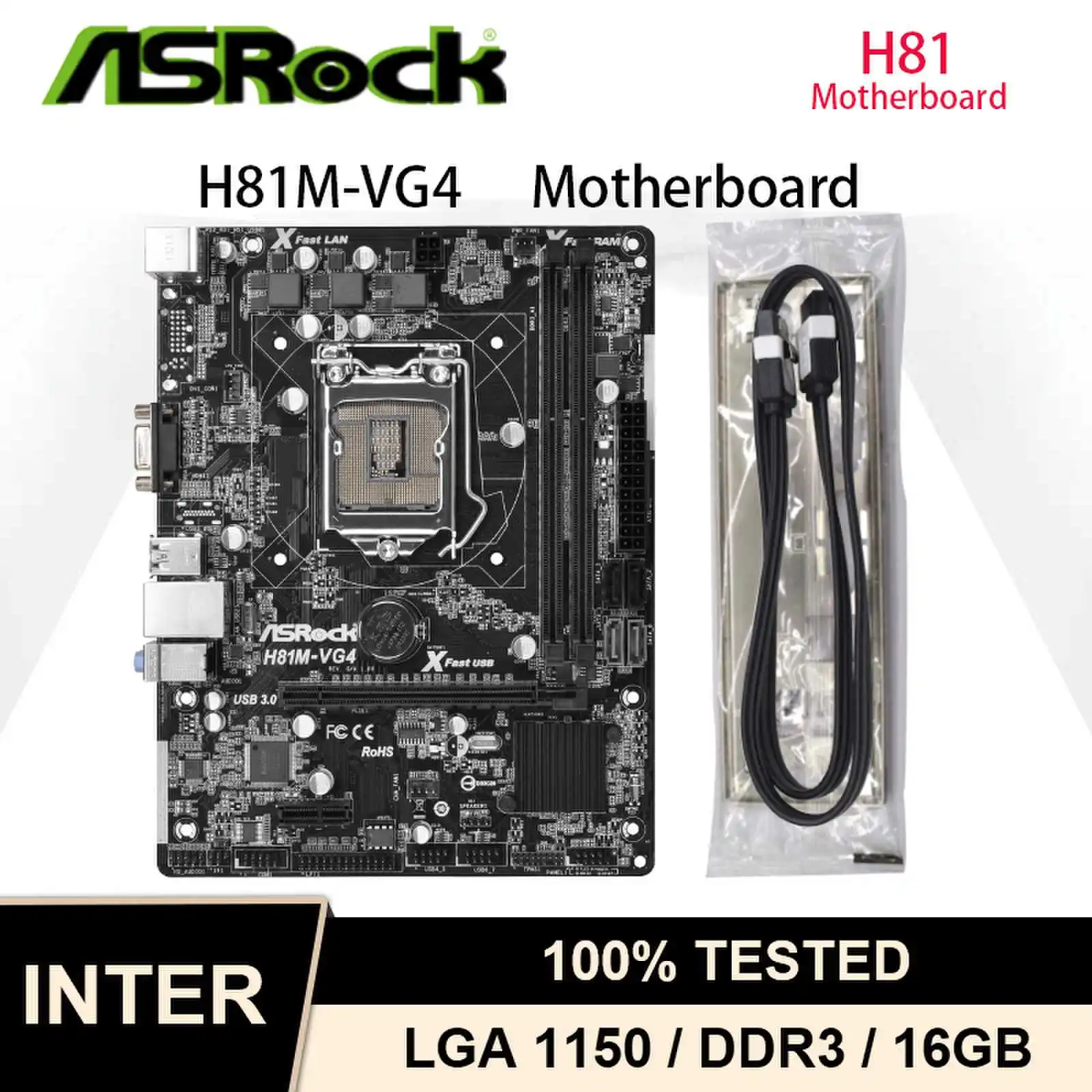 LGA 1150 Motherboard FOR ASRock H81M-VG4 DDR3 16GB RAM Intel H81 Core i7 i5 i3 USB3.0 PCI-E 2.0 SATA3 VGA Micro ATX Motherboard
LGA 1150 Motherboard FOR ASRock H81M-VG4 DDR3 16GB RAM Intel H81 Core i7 i5 i3 USB3.0 PCI-E 2.0 SATA3 VGA Micro ATX Motherboard