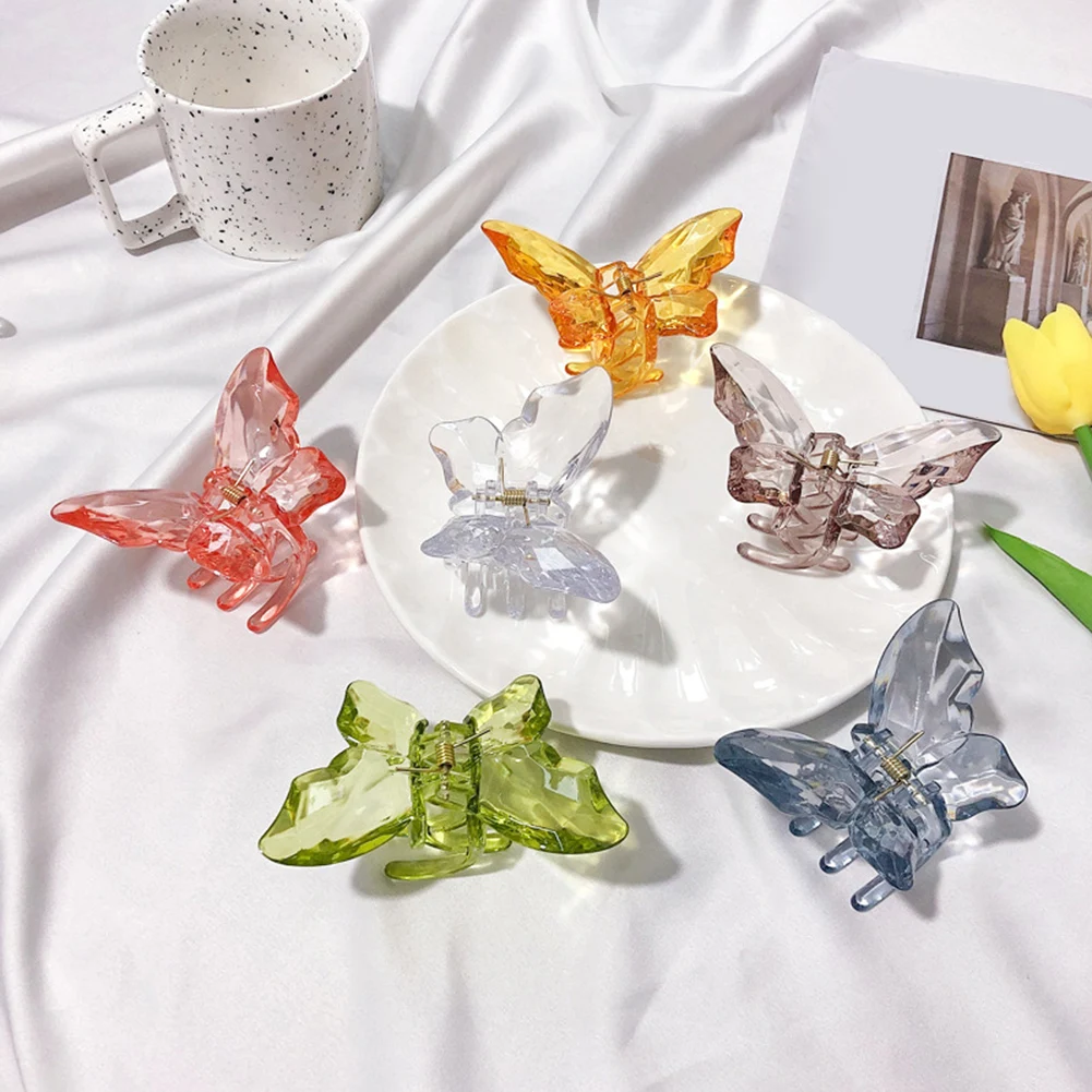 Mini Butterfly Hair Claw for Women Girls Acrylic Hair Accessories Sweet Hair Claw Clips Crab Simple Hair Clamps Chic Hair Clip 
Mini Butterfly Hair Claw for Women Girls Acrylic Hair Accessories Sweet Hair Claw Clips Crab Simple Hair Clamps Chic Hair Clip