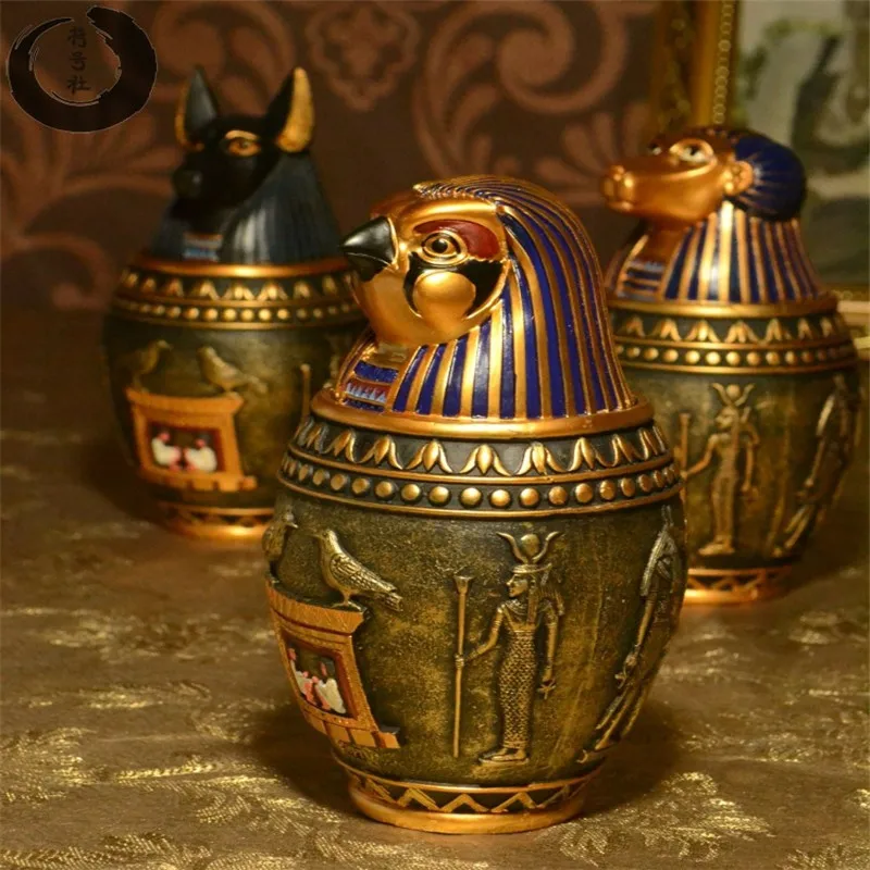 Creative Ancient Egypt Art&Craft Pharaoh Statue Gorilla Dog Storage Jar Eagle Retro Storage Home Wine Cabinet Decor M5428
Creative Ancient Egypt Art&Craft Pharaoh Statue Gorilla Dog Storage Jar Eagle Retro Storage Home Wine Cabinet Decor M5428