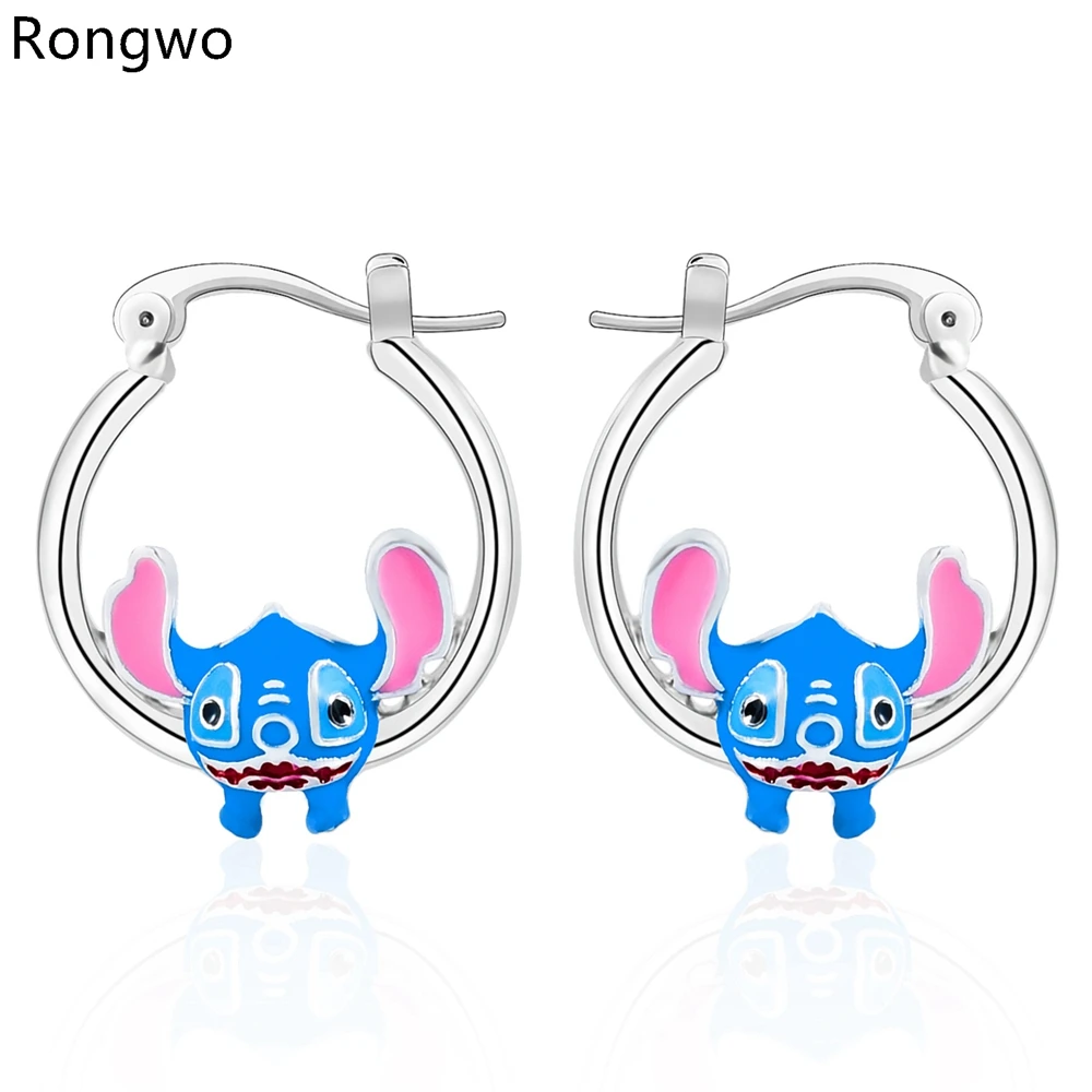 Rongwo Stitch Hoop Earrings Cute Enamel Cartoon Anime Stitch Trendy Jewelry Earrings Accessories Gifts for Girl Women
Rongwo Stitch Hoop Earrings Cute Enamel Cartoon Anime Stitch Trendy Jewelry Earrings Accessories Gifts for Girl Women