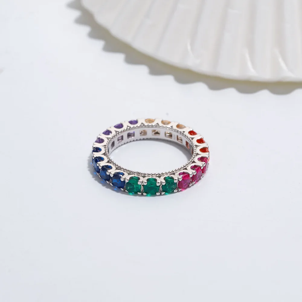 Silver 3mm new 2-4mm gang drill 5a zircon colored crystals s925 silver ring seiko fashion ornament high quality wholesale
Silver 3mm new 2-4mm gang drill 5a zircon colored crystals s925 silver ring seiko fashion ornament high quality wholesale