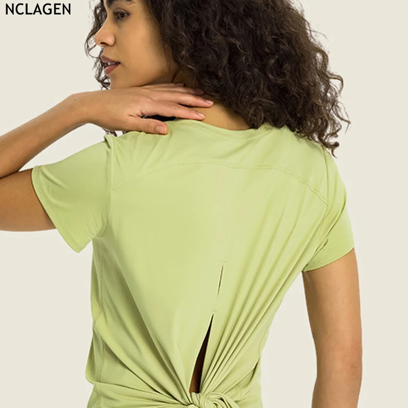 NCLAGEN Yoga Short Sleeve Shirts Butterfly Strap Sports Fitness Top Women Gym Running Dry Fit Fitness Top Running T-shirt 
NCLAGEN Yoga Short Sleeve Shirts Butterfly Strap Sports Fitness Top Women Gym Running Dry Fit Fitness Top Running T-shirt