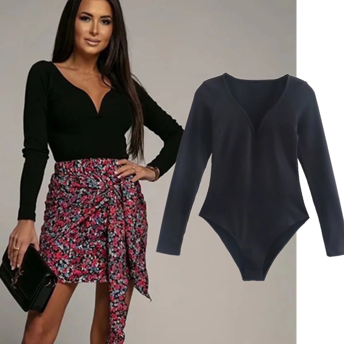 Jenny&Dave England High Stree Ins Blogger Fashion Sexy V-neck Rib Elastic Long Sleeve Cotton Tshirts Women Tops Bodysuits
Jenny&Dave England High Stree Ins Blogger Fashion Sexy V-neck Rib Elastic Long Sleeve Cotton Tshirts Women Tops Bodysuits