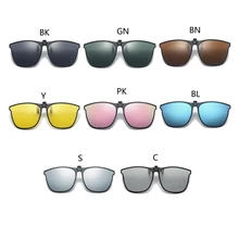 449B Clip-on Polarized Sunglasses Night Driving Glasses Unisex Clip On Flip-up Driving Glasses Night Vision Men