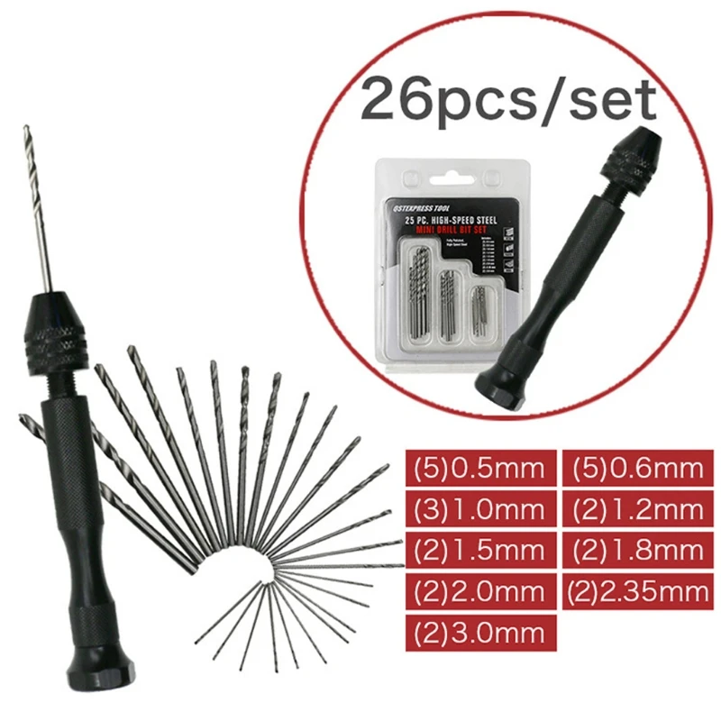 Twist drill set small drill bit black hand twist drill hole punch set chuck manual drill bit woodworking tool bit
Twist drill set small drill bit black hand twist drill hole punch set chuck manual drill bit woodworking tool bit